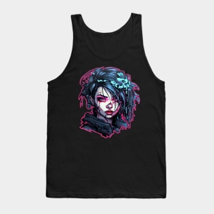 Cyberpunk Girl Tokyo Anime Tank Top